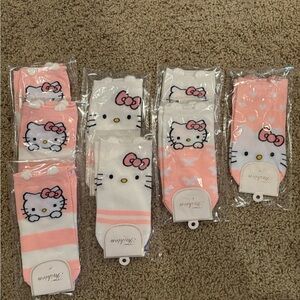 8 pair of Hello Kitty Pink and White Socks Set
